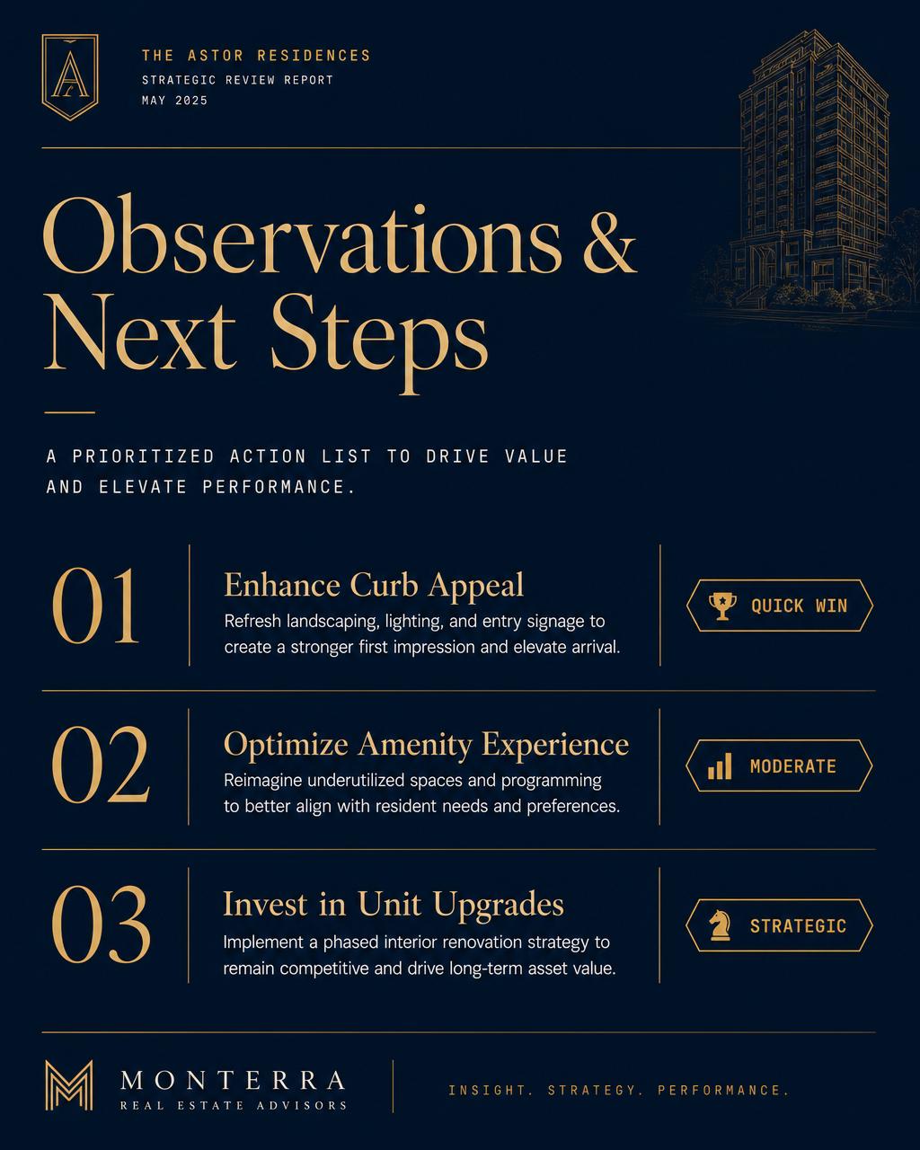 Observations & Next Steps sample page